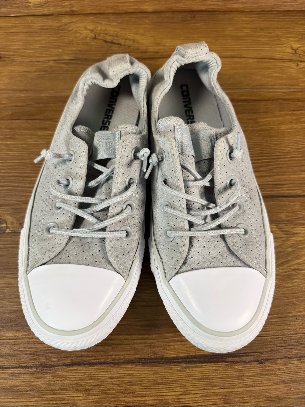 CONVERSE ‘Shoreline’ Suede Perforated Sneakers Women’s Size 8 Shoes - Picture 9 of 10